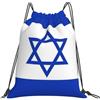 Generic Zaino con Coulisse Israel Flag Drawstring Backpack Pieghevole Borsa con Coulisse Impermeabile Sacchetta Sportiva per Scuola Unisex Spiaggia