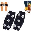 Generic Tacchetti da ghiaccio per scarpe e stivali, antiscivolo a 5 denti, con punte in acciaio inossidabile, ramponi di trazione per passeggiate invernali, escursionismo, pesca, attività all'aperto, uomini e