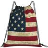 Generic Zaino con Coulisse American Flag Sacca da Palestra Leggero Sacchetta Sportiva Resistente Drawstring Backpack per Viaggi Scuola Spiaggia