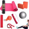 Generic - Set da yoga in lattice da 1200 g per principianti | Tappetino fitness con oga ball | Fascia di resistenza portatile | Attrezzature per esercizi di ginnastica a casa pilates stretching