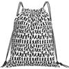 JBJGKHLP Silhouettes Of Martial Arts Stampa Coulisse Zaino Donne Uomini Sport Allenamento Viaggio Yoga Borsa Fitness Portatile