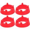 ULTECHNOVO 4pezzi Supporto Palline Sportive Rosso Porta Palla Plastica Versatile per Calcio Basket Pallavolo Organizer Verticale per Espositore Softball e Palline da Bowling Base Rotonda