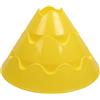 MeevrgR 4 Coni da Calcio Grandi in PE per Allenamento - Set Marcatori Colorati con Fori per Agilità e Dribbling - Disco per Sportivo 25x15cm(Yellow)