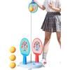 zwxqe Kit di allenamento per tennis da tavolo | Kit di allenamento con asta elastica | Set di racchette interattivo per esercizi interni esterni | Multifunzione scuola ufficio casa club principianti