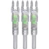 Baxnore 3 Pezzi cocche Illuminate per frecce Illuminazione Automatica Diametro Interno 6,2 mm Asta per tiro con l' Coda Luminosa per frecce notturne all'aperto Materiale plastico d (Verde)