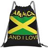 Generic Zaino con Coulisse Jamaica Flag Sacchetta Sportiva Grande capacità Sacca da Palestra Impermeabile Borsa con Coulisse per Viaggi Unisex Spiaggia