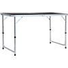 LoogCape Tavolo da campeggio pieghevole in alluminio, 180 x 60 cm, con altezza regolabile 55/62/70 cm, leggero e portatile, per giardino, picnic, tenda, spiaggia, campeggio, attività all'aperto e