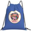 JBJGKHLP Zaino con coulisse con stampa bandiera del Minnesota Stato Donne Uomini Sport Allenamento Viaggi Yoga Borsa Fitness Portatile