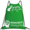 Generic Zaino con Coulisse in July I Wear Green for Minority Mental Health Awareness Month Sacchetta Sportiva Leggero Sportiva Zainetto Resistente Borsa con Coulisse per Spiaggia Unisex Vacanze