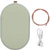 Lylithuif Scaldamani ricaricabile Elettrico Scaldamani USB portatile con riscaldamento bifacciale per attività invernali all'aperto Materiale ABS PC in lega di alluminio (Verde)