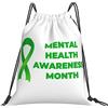 Generic Zaino con Coulisse in July I Wear Green for Minority Mental Health Awareness Month Sacchetta Sportiva Leggero Borsa con Coulisse Impermeabile Drawstring Backpack per Unisex Viaggi Vacanze