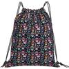 JBJGKHLP Zaino da donna con coulisse con stampa di teschi di zucchero, borsa portatile per allenamento sportivo, viaggi, yoga, fitness