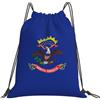 JBJGKHLP Nord Dakota Stato Bandiera Stampa Coulisse Zaino Donne Uomini Sport Allenamento Viaggi Yoga Borsa Fitness Portatile