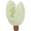Bediffer Supporto Luminoso per Canna da Pesca Supporto Morbido e Antiusura per Fiumi, Laghi e Oceani 52x30mm 1 unità (bianco luminoso)