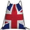 Generic Zaino con Coulisse British Flag Borsa con Coulisse Pieghevole Drawstring Backpack Resistente Sacchetta Sportiva per Unisex Viaggi Vacanze