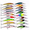 RoseFlower 20 Pezzi Galleggiante Set Esca da Pesca Ami Bassi Accessori con Spinnerbaits, Plastica Vers, Minnow, Rana Esca - Kit di Baits