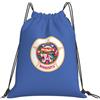 JBJGKHLP Zaino con coulisse con stampa bandiera del Minnesota Stato Donne Uomini Sport Allenamento Viaggi Yoga Borsa Fitness Portatile