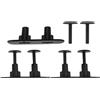 Mikinona Set 1 Viti in Plastica per Longboard con Base e Chiave in Nylon Nero, Accessori per Tavola da Surf, Supporto Rimovibile per Pinna, per Sport Acquatici