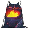 JBJGKHLP Kilauea - Zaino con coulisse con stampa vulcano, per sport, allenamento, viaggi, yoga, borsa fitness portatile
