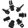 Abaodam Set di 7 Adattatori per Pompa Aria SUP in PVC Nero, Ugelli per Gonfiaggio Rapido e Portatile, Compatibili Paddle Board e Kayak, per Viaggi e Sport Acquatici