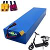 WILLQ Batteria Ricaricabile al Litio 13S4P 48V 10Ah/12Ah per Monopattino Elettrico Pieghevole, con BMS e connettori T + XT60,48v12ah