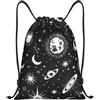 Generic Zaino con Coulisse Cosmic Night Sacca da Palestra Pieghevole Sacchetta Sportiva Impermeabile Sportiva Zainetto per Scuola Spiaggia Unisex