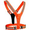 Generico Gilet di sicurezza a LED | Gilet da corsa riflettente ricaricabile