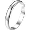 FindChic Anello Donna Argento 925 Anello Semplice 3mm Anello Argento Lucidato Misura 9,25 per Donna e Uomo Fedina Fidanzamento Anello Sottile Semplice Liscio Confezione Regalo