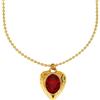 Tmboryuu Collana con ciondolo a cuore che cambia colore vibrante Tecniche olio a goccia fatte a mano Catena in acciaio inossidabile per collana con ciondolo per pelle sensibile da donna