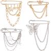 SUPERFINDINGS 4 spilla di Sicurezza Decorativa, Punk, Stella e Farfalla in Lega, Platino e Oro