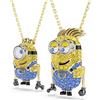 Swarovski Set Minions James and Henry, Pavé, Multicolore, Placcato color oro