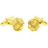 Honey Bear nodo gemelli camicia uomo argento/oro, acciaio inossidabile per regalo di nozze d'affari (oro)