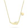 Sakrami Collana da Donna in Argento 925 Ciondolo a forma d'Ala d'Angelo Personalizzabile (ORO GIALLO)
