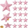 SUPERFINDINGS 24 spille in lega con stella 1,6 cm/2,5 cm, stella rossa, spilla a cinque punte, pentagramma, per la festa commemorativa di luglio, decorazioni in costume per veterani, 24x25mm, Metallo