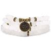 oasymala Bracciale Mala 108 Perle con Ciondolo OM in Pietra Naturale - Accessorio per Yoga e Meditazione (White Jade (Giada Bianca))