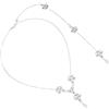 Hohopeti Collana da Donna Elegante con Ciondolo in Cristallo e Catena per Schiena Scoperta Accessorio da Sposa Raffinato in Argento per Matrimoni e Feste