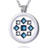 Morella Collana Donna in Acciaio Inox con Coins Moneta amuleto Ciondolo Rotondo 33 mm in in Sacchetto di Velluto