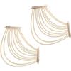 GLEAVI Spalline Frange e Catene in Metallo Oro, Accessori Decorativi Artigianali Stile Europeo Elegante per Eventi e Banchetti