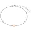 s.Oliver Bracciale in Argento 925 per bambine, con zirconi sintetici, 14+2 cm, bicolore, cuore, in confezione regalo