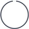 PEARLS & COLORS - Collana di Perle Coltivate d'Acqua Dolce Semi-Rotonde - Qualità AAA+ - Argento 925 - Gioielli da donna