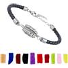 SUPERFINDINGS 1 braccialetto diffusore in acciaio inox con medaglione per aromaterapia, 18,7 cm, regolabile, con 10 cuscinetti riutilizzabili per donne e uomini, Acciaio inossidabile