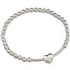 YUUKI Bracciale Donna Argento 925,Bracciale In Argento 925 Per Donna Ciondolo Cuore In Argento Perline D'Argento Bracciale In Argento Sterling Bracciale Con Catena Elastica In Argento Gioielli Portafortun