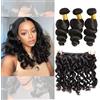 Huarisi Loose Wave Bundles Human Hair Bundles 10A Grade 100% Unprocessed Brazilian Virgin Hair Loose Wave Weave 300g Short Wavy Human Hair Extensions for Black Women(8 10 12 inch)