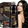 RILSIC 500 ml, colore nero naturale, shampoo per capelli neri 3 in 1 contro i capelli grigi, shampoo istantaneo per capelli coloranti per capelli bianchi, per uomini e donne