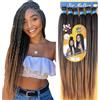 Ser Mulher Capelli SUPER JUMBO PREMIUM Braid per Treccine Africane PESO: 522g, LUNGHE: 65cm Pre-Stretched - Hair Braiding Extension, Anellini per Styling COMPRESI, (Brown Degradee, 65 cm)