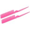 SIMPOR Pettine a 3 file per capelli districanti naturali, spazzola per capelli in nylon, pettine per prendere in giro coda di topo per donne e uomini, rosa rosa
