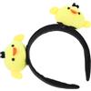 DECOMELODY Fascia per Chioma Peluche Pulcino Morbidissimo per Cosplay e Feste, Accessorio Comodo e Versatile a Forma di Piccolo Pollo Carino