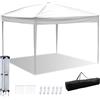 Herrselsam Gazebo 3 x 3 m, impermeabile 3 x 3 cm, resistente all'inverno, resistente ai raggi UV 50 + ad alta densità, gazebo pieghevole, 3 x 3 m, colore bianco