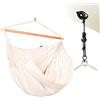 LA SIESTA Habana Latte - Sedia pensile Kingsize in Cotone Biologico + CasaMount Black - Fissaggio Universale