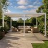 Decor Space Pergola Bioclimatica Luxury con struttura in alluminio Bianco, tetto lamellare orientabile, da giardino e veranda (3 x 6 mt)